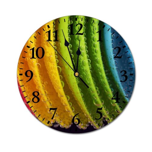 yanfind Fashion PVC Wall Clock Bubbles Colorful Mute Suitable Kitchen Bedroom Decorate Living Room