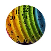 yanfind Fashion PVC Wall Clock Bubbles Colorful Mute Suitable Kitchen Bedroom Decorate Living Room