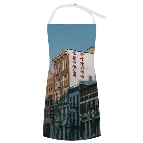 yanfind Custom aprons Accommodation Apartment Architecture Balcony Brick Wall Building Cement City Cityscape Complex Concrete white white-style1 70×80cm