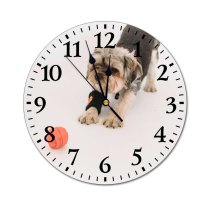 yanfind Fashion PVC Wall Clock Active Adorable Ball Calm Creature Curious Dog Floor Friend Friendly Mute Suitable Kitchen Bedroom Decorate Living Room