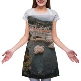 yanfind Custom aprons Adriatic Aged Architecture Atmosphere Boat Breathtaking Castle City Cloudy Croatia Dramatic white white-style1 70×80cm