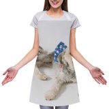 yanfind Custom aprons 4th July America Bow Tie Creature Curious Democracy Dog Event Fluff white white-style1 70×80cm