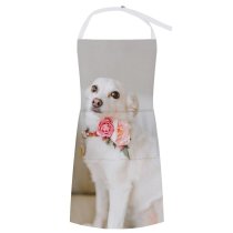 yanfind Custom aprons Adorable Canidae Cute Dog Friendship Fur Loyalty Pedigree Pet Snout white white-style1 70×80cm