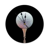 yanfind Fashion PVC Wall Clock Ball Fun Health Golfer Leisure Club Recreation Proportion Round Disjunct Mute Suitable Kitchen Bedroom Decorate Living Room