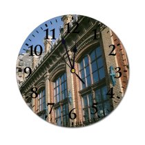 yanfind Fashion PVC Wall Clock Aged Arched Architecture Area Attract Sky Brick Budapest Building Capital Center City Mute Suitable Kitchen Bedroom Decorate Living Room