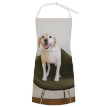 yanfind Custom aprons Adorable Portrait Canidae Chair Cute Dog Face Human's Friend Camera002 white white-style1 70×80cm