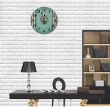 yanfind Fashion PVC Wall Clock Art Texture Wall Vintage Door Design Decoration Cat Retro Ancient Picture Sooty Mute Suitable Kitchen Bedroom Decorate Living Room