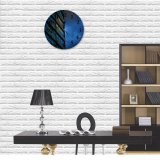 yanfind Fashion PVC Wall Clock Architectural Design Architecture Building Clouds Exterior Futuristic Glass Items Panels High001 Mute Suitable Kitchen Bedroom Decorate Living Room