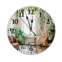 yanfind Fashion PVC Wall Clock Assorted Botany Carpet Climbing Colorful Comfort Comfortable Contemporary Space Couch Cozy Creative Mute Suitable Kitchen Bedroom Decorate Living Room