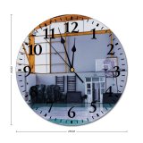 yanfind Fashion PVC Wall Clock Basket Basketball Building Club Contemporary Court Daylight Daytime Design Determine Dynamic Empty Mute Suitable Kitchen Bedroom Decorate Living Room
