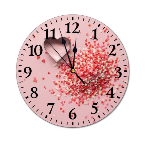 yanfind Fashion PVC Wall Clock Art Baking Tin Celebrate Colorful Creative Decor Decorate Decoration Decorative Design Mute Suitable Kitchen Bedroom Decorate Living Room