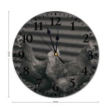 yanfind Fashion PVC Wall Clock Bird Fence Hen Outdoors Duck Farming Poultry Cockerel Dame Mute Suitable Kitchen Bedroom Decorate Living Room