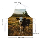 yanfind Custom aprons Adorable Bovidae Bovine Calf Calm Cattle Charming Chordate Space Countryside Cow white white-style1 70×80cm