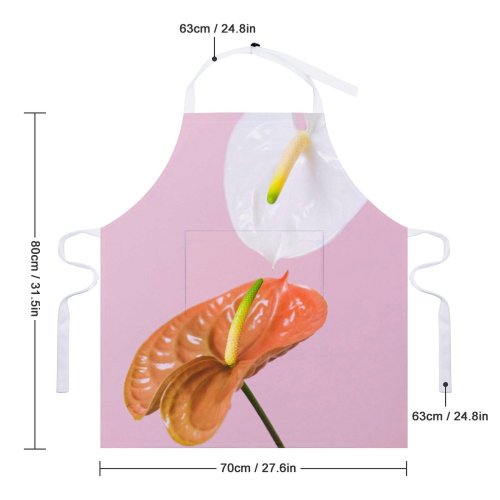 yanfind Custom aprons Abundance Anthurium Aroma Aromatic Beautiful Bloom Botany Bud Cultivate Decor Decoration001 white white-style1 70×80cm