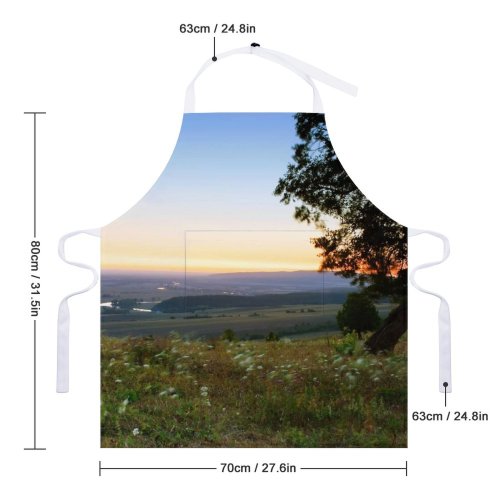 yanfind Custom aprons Night Scene Landscape Morning white white-style1 70×80cm