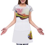 yanfind Custom aprons Art Wave Abstract Motion Creativity Decoration Flow Rainbow Artistic Smooth Liquidity white white-style1 70×80cm