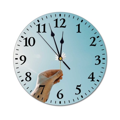 yanfind Fashion PVC Wall Clock Arm Beautiful Flower Daisy Delicate Faceless Light Oxeye Mute Suitable Kitchen Bedroom Decorate Living Room