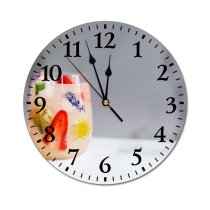 yanfind Fashion PVC Wall Clock Berries Beverage Cocktail Colorful Colourful Cool Diy Flower Buds Flowers Frozen Mute Suitable Kitchen Bedroom Decorate Living Room