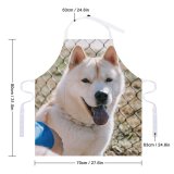 yanfind Custom aprons Adorable Anonymous Blurred Calm Charming Crop Dog Faceless Fence Fluffy Time white white-style1 70×80cm