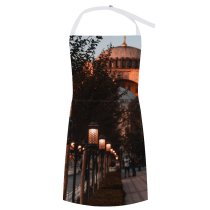 yanfind Custom aprons Aged Alley Ancient Architecture Attract Building Cathedral Church Cloudless Construction white white-style1 70×80cm
