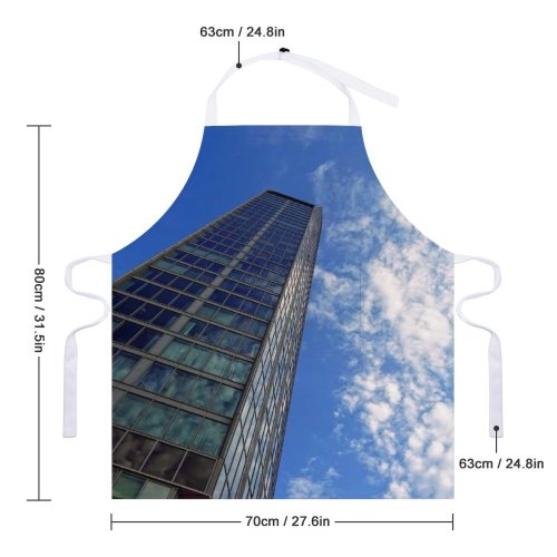yanfind Custom aprons Architectural Design Architecture Building Futuristic Glass Items High Shot Sky white white-style1 70×80cm