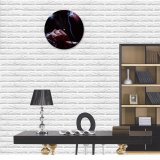 yanfind Fashion PVC Wall Clock Addict Anonymous Bad Brunette Cigarette Confident Crop Dark Faceless Female Mute Suitable Kitchen Bedroom Decorate Living Room