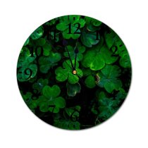 yanfind Fashion PVC Wall Clock Blooming Clover Garden Leaves Plants Mute Suitable Kitchen Bedroom Decorate Living Room