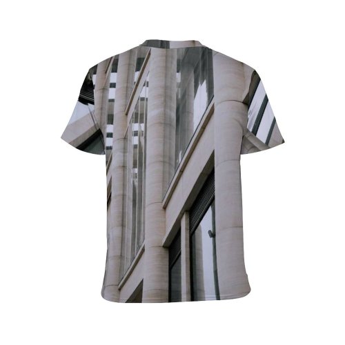 yanfind Adult Full Print T-shirts (men And Women) Construction Office Outdoors Perspective Downtown Futuristic Expression Contemporary Glass Items