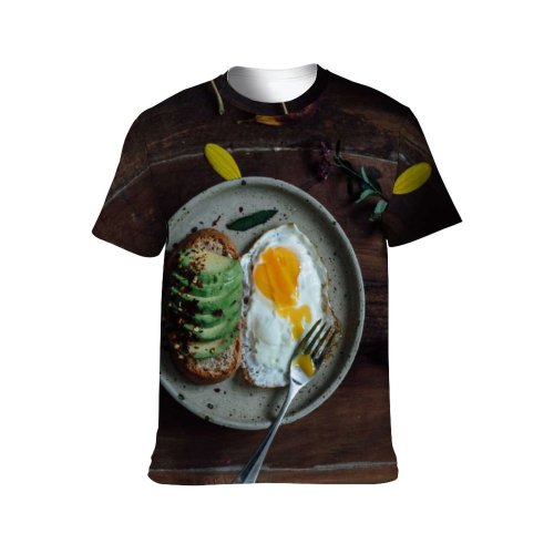 yanfind Adult Full Print T-shirts (men And Women) Appetizing Arrangement Avocado Breakfast Caffeine Ceramic Coffee Cup Decor Delicious