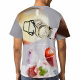 yanfind Adult Full Print T-shirts (men And Women) Beverage Bottle Cocktail Colorful Colourful Cool Diy Frozen Glass Homemade Cubes