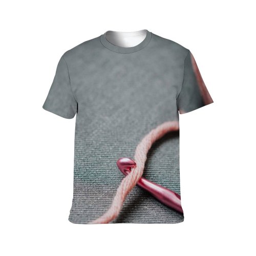 yanfind Adult Full Print T-shirts (men And Women) Ball Cloth Colorful Comfort Couch Cozy Craft Creative Crochet Decor Design