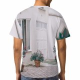 yanfind Adult Full Print T-shirts (men And Women) Architecture Bloom Botany Building Daylight Daytime Decor Decoration Door Exterior