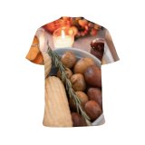 yanfind Adult Full Print T-shirts (men And Women) Wood Dry Corn Rustic Cooking Health Fruit Ingredients Traditional Delicious Still