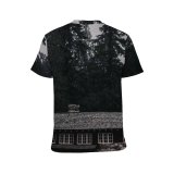 yanfind Adult Full Print T-shirts (men And Women) Architecture Atmosphere Breathtaking Building Chimney Cloudy Coniferous Construction Evening Evergreen Exterior Facade