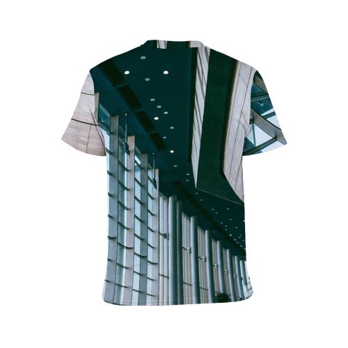 yanfind Adult Full Print T-shirts (men And Women) Architecture Area Building Ceiling Center Construction Contemporary Daylight Daytime Design Facade From
