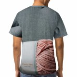 yanfind Adult Full Print T-shirts (men And Women) Armchair Ball Cloth Colorful Comfort Space Couch Cozy Craft Creative Crochet