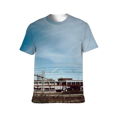 yanfind Adult Full Print T-shirts (men And Women) Architecture Arrive Building City Commute Construction Contemporary Daylight Daytime Departure Destination District