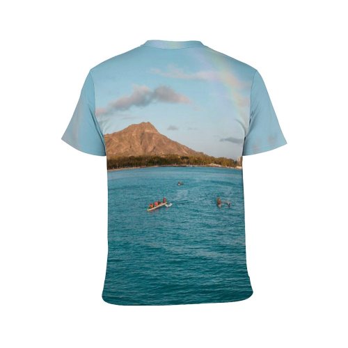 yanfind Adult Full Print T-shirts (men And Women) Sea Landscape Beach Sand Ocean Summer Boat Lake Travel Seascape Seashore