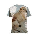 yanfind Adult Full Print T-shirts (men And Women) Bed Bedroom Friend Carefree Comfort Cozy Creature Dog Ethnic Female