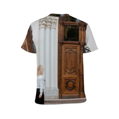 yanfind Adult Full Print T-shirts (men And Women) Architecture Beauty City Citystyle Door Doorway Elegant Entrance Facade Historical Building Lady