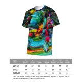 yanfind Adult Full Print T-shirts (men And Women) Design Creativity Configuration Rainbow Coloring Artistic Vibrant Stain Canvas Visuals Motley