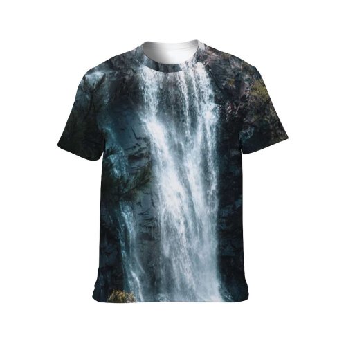 yanfind Adult Full Print T-shirts (men And Women) Wood Lake Outdoors Rainbow Daylight