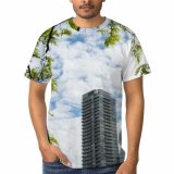 yanfind Adult Full Print T-shirts (men And Women) Architectural Design Architecture Building Exterior Futuristic Glass Growth High Landscape Leaves