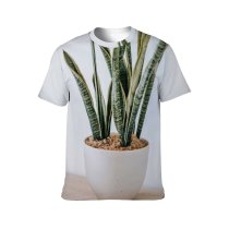 yanfind Adult Full Print T-shirts (men And Women) Asparagaceae Assorted Botany Chest Drawers Commode Creative Daylight Decor Decoration Design Dracaena
