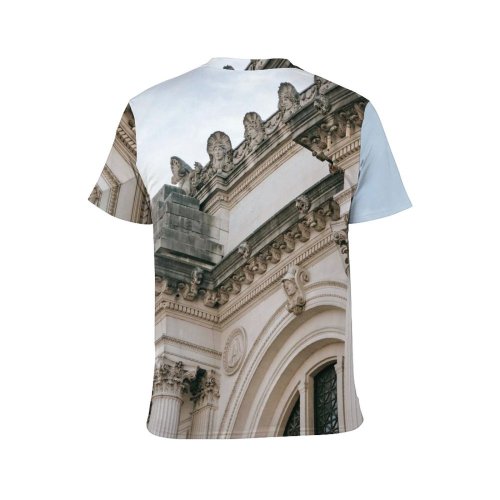 yanfind Adult Full Print T-shirts (men And Women) Arch Arched Architecture Building City Classic Column Construction Decor Decoration Design