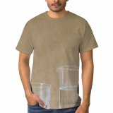 yanfind Adult Full Print T-shirts (men And Women) Cup Vintage Rustic Clean Retro Recycling Still Empty Tableware Container Simplicity