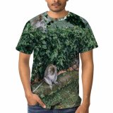yanfind Adult Full Print T-shirts (men And Women) Wood Garden Park Leaf Tree Monkey Outdoors Jungle Wildlife Primate Rainforest
