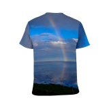 yanfind Adult Full Print T-shirts (men And Women) Dawn Dusk Idyllic Ocean Rainbow Reflection Scenery Scenic Sea Seashore Sky Tranquil