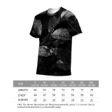 yanfind Adult Full Print Tshirts (men And Women) Leaves Droplets Tones Contrast Simplicity Abstract Tree Bspo06 Blackandwhite