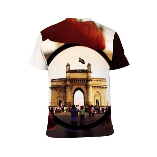 yanfind Adult Full Print T-shirts (men And Women) Arch Architecture Camera Daylight Gate Gateway India Indian Flag Landmark